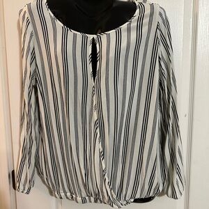 Striped Black and White Women's Top